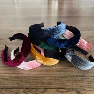 Velvet Knotted Headband Set - Multicolor